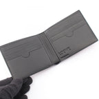Loewe Billfold Anagram Red Black Leather Bifold Wallet — view 3