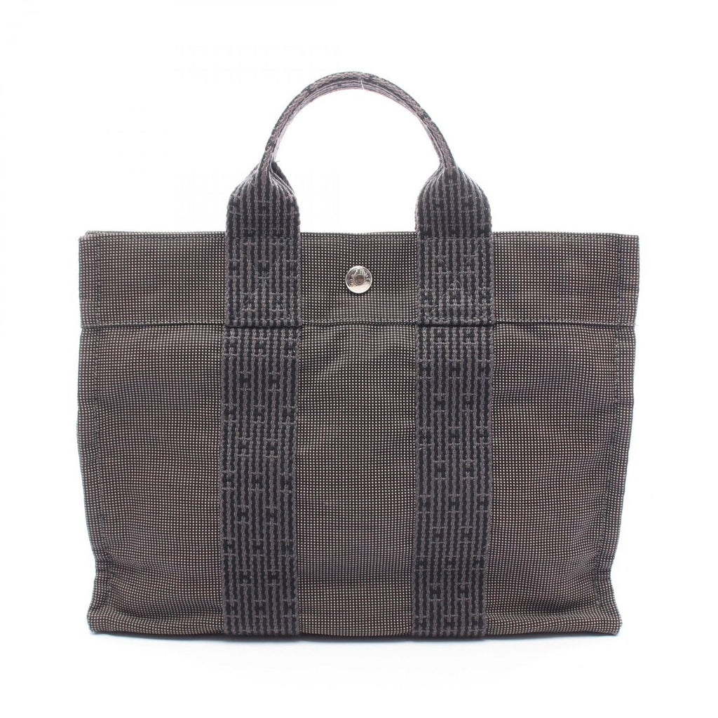 Hermes Tote Her Line PM Gray Canvas
