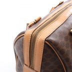 Celine Tote Macadam Brown Dark Canvas Leather Boston — view 7