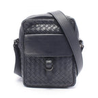 Bottega Veneta Shoulder Bag Intrecciato Navy Leather