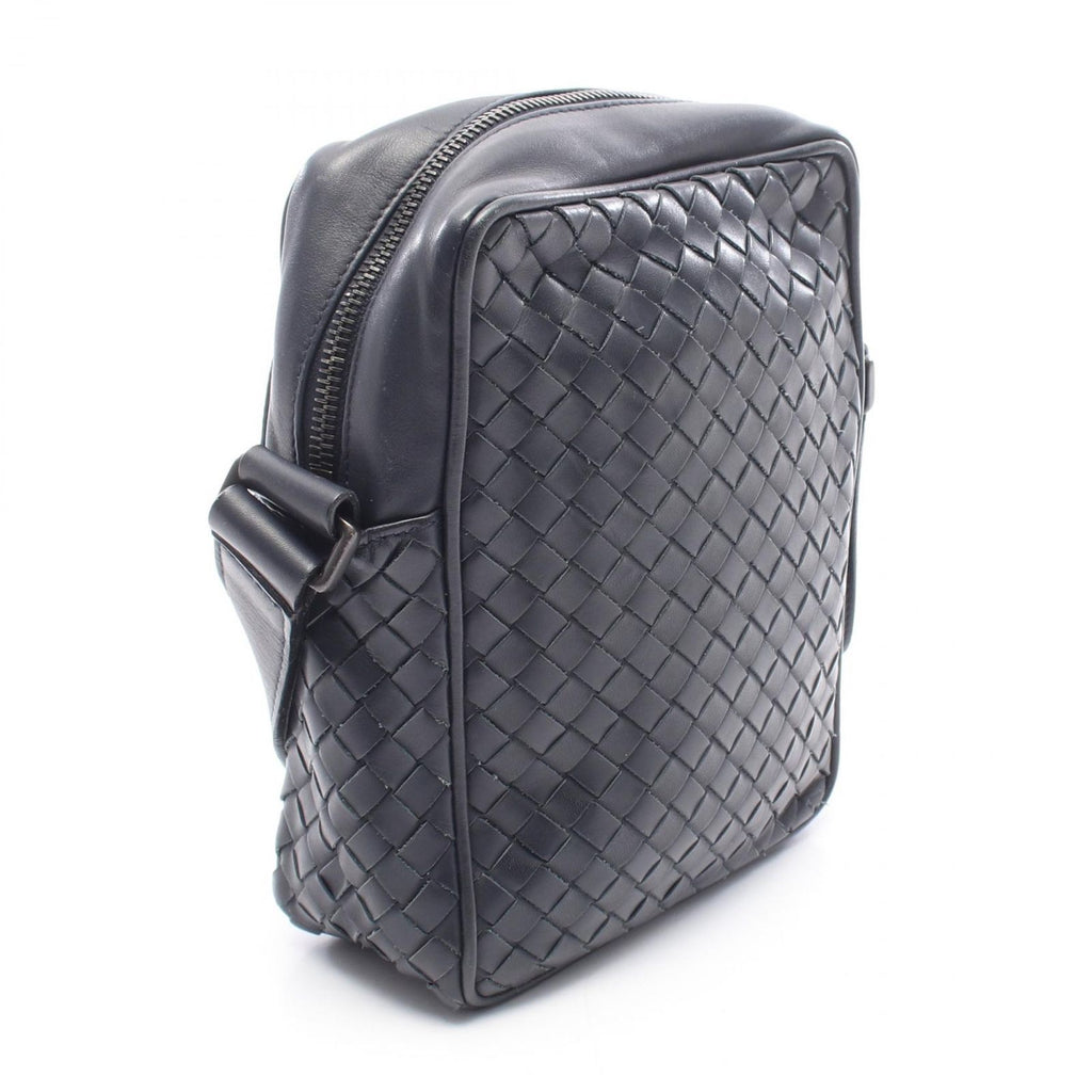 Bottega Veneta Shoulder Bag Intrecciato Navy Leather — view 2