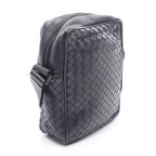 Bottega Veneta Shoulder Bag Intrecciato Navy Leather — view 2