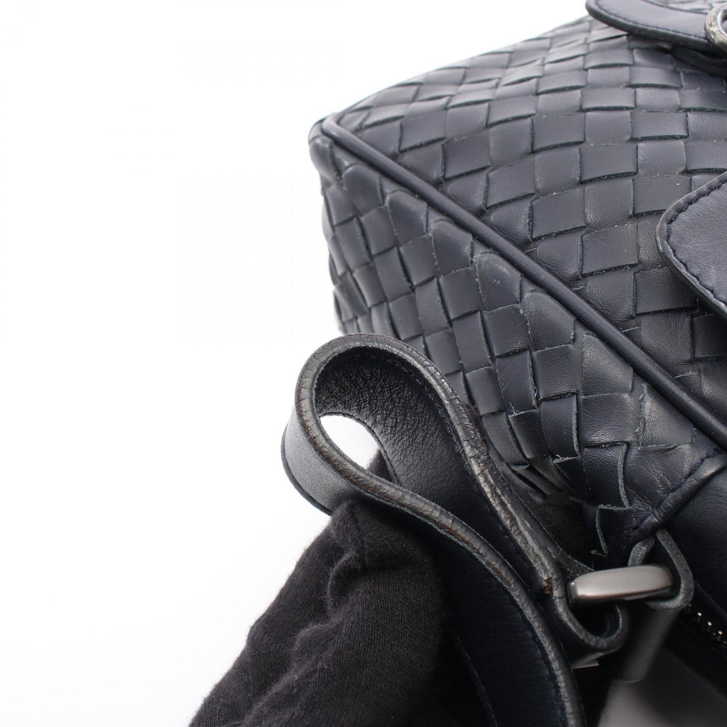 Bottega Veneta Shoulder Bag Intrecciato Navy Leather — view 7