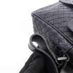 Bottega Veneta Shoulder Bag Intrecciato Navy Leather — view 7