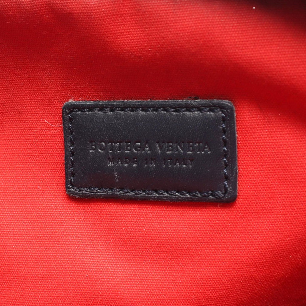 Bottega Veneta Shoulder Bag Intrecciato Navy Leather — view 4
