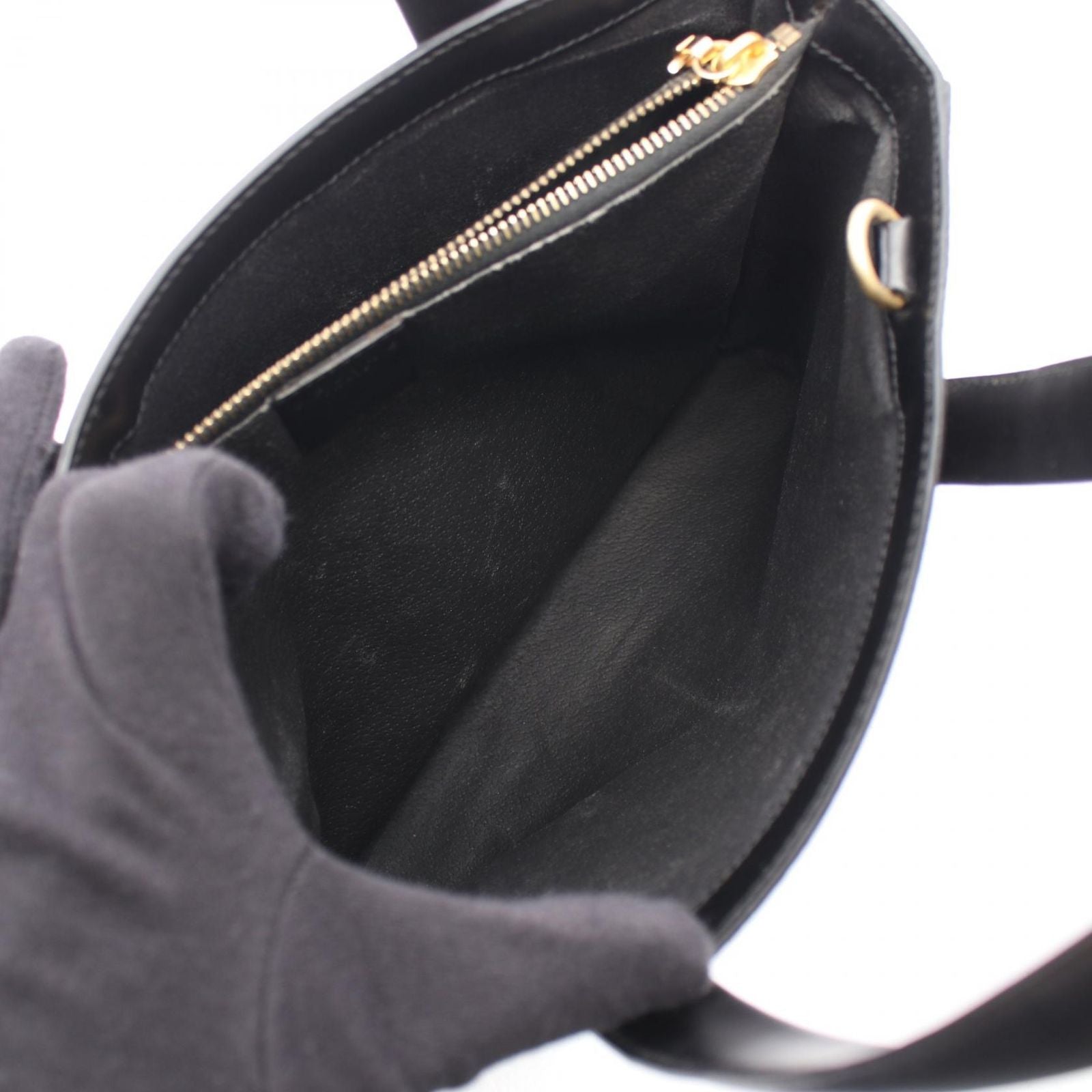 Celine Handbag Macadam Black Brown Canvas Leather — view 3