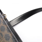 Celine Handbag Macadam Black Brown Canvas Leather — view 7