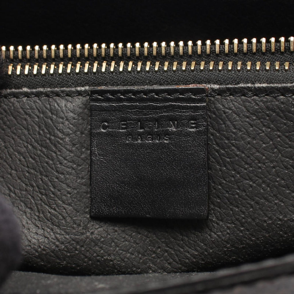 Celine Handbag Macadam Black Brown Canvas Leather — view 4