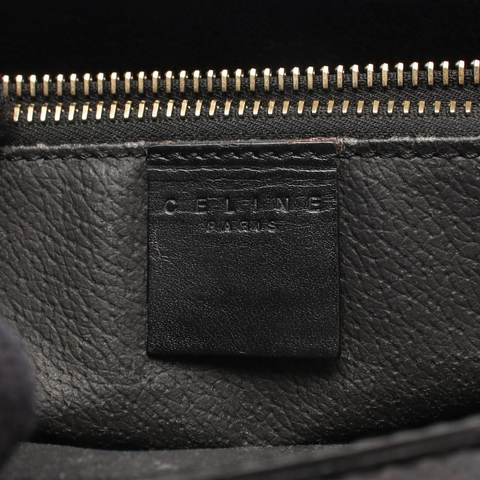 Celine Handbag Macadam Black Brown Canvas Leather — view 4