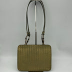 Bottega Veneta Intrecciato Shoulder Bag Leather Gold