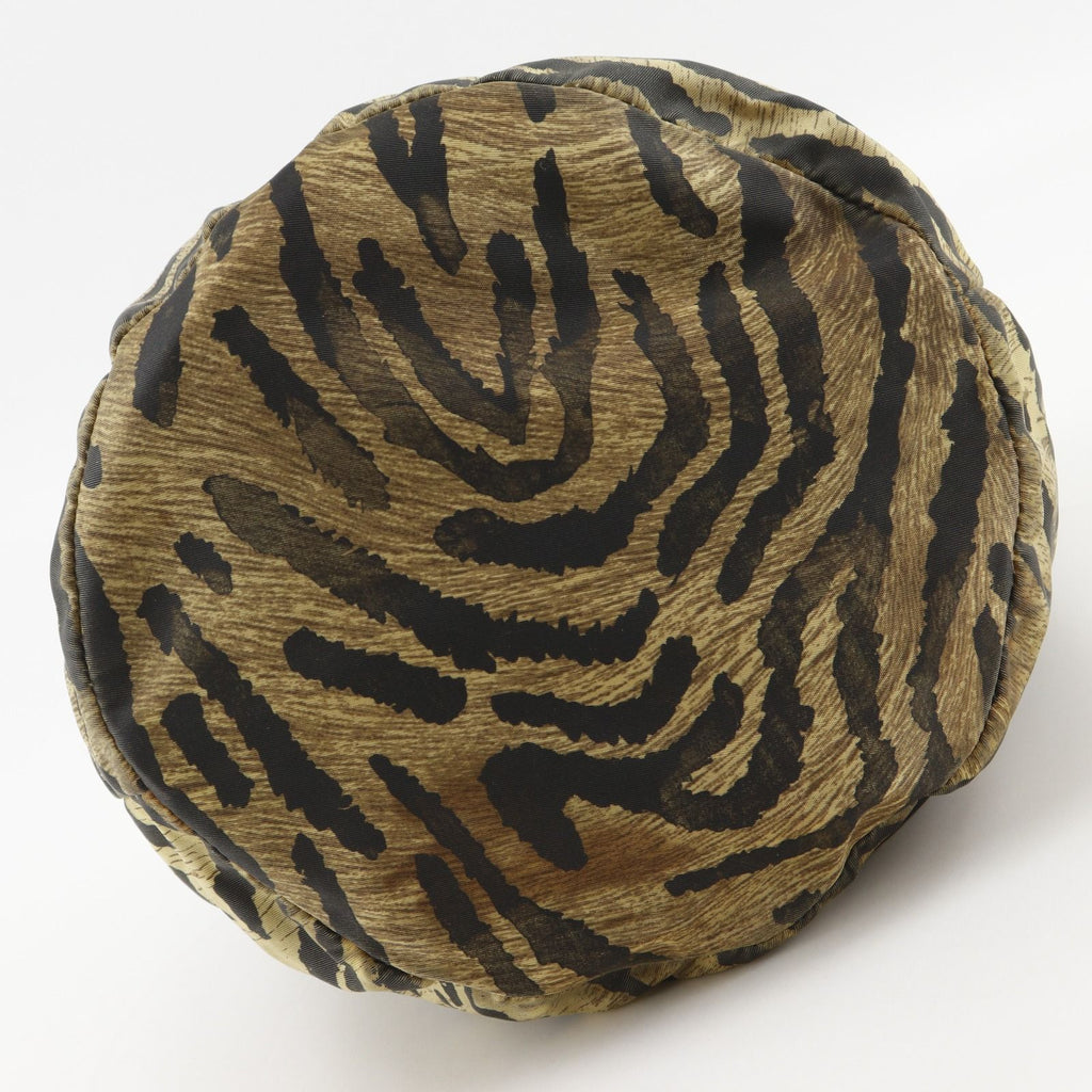 Prada Zebra Print Nylon Brown Handbag — view 4