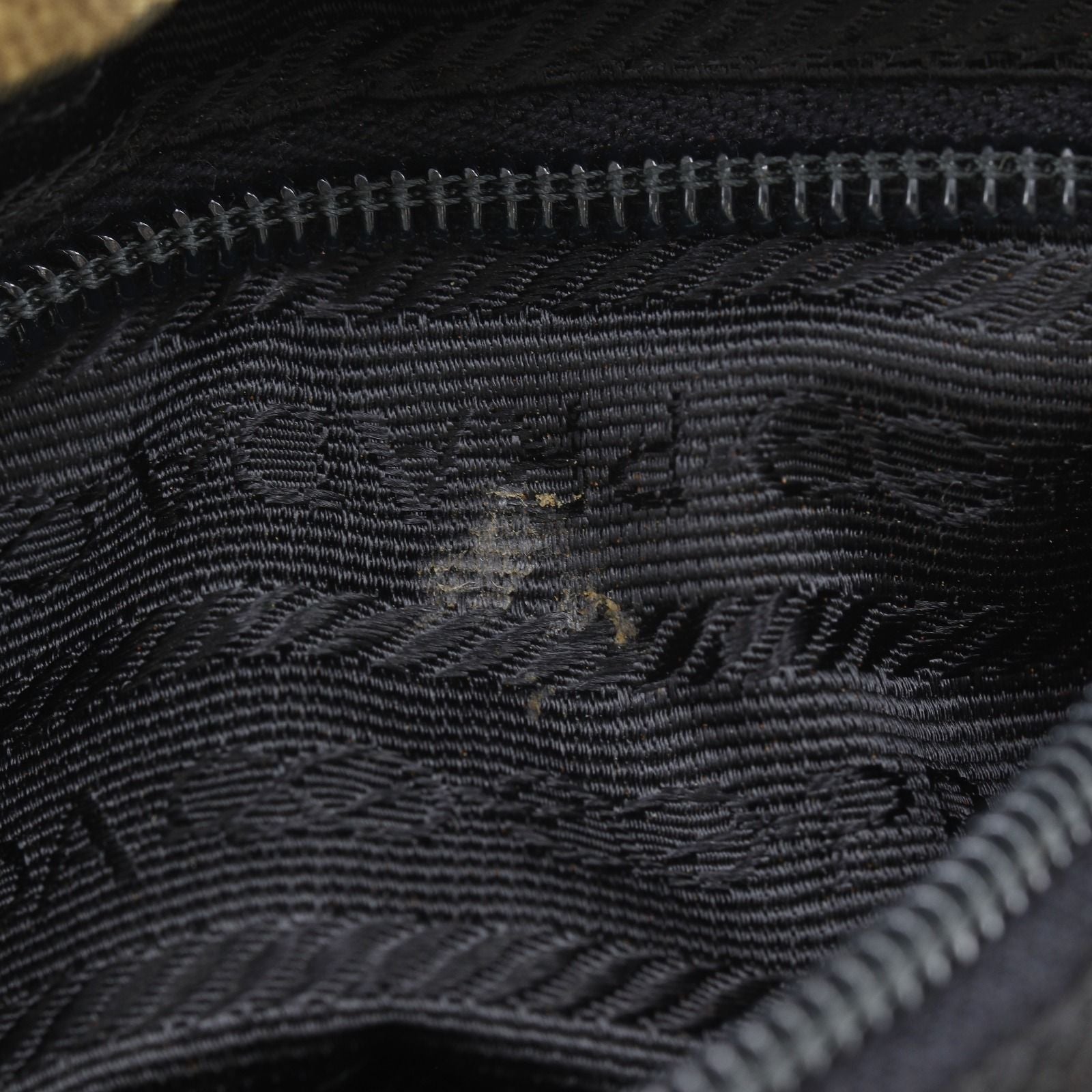 Prada Zebra Print Nylon Brown Handbag — view 8
