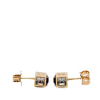 Louis Vuitton Gamble Cube Stud Earrings Gold Plated Swarovski — view 5