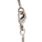Chanel CC Logo Teardrop Chain Pendant 10 Silver White Metal Plastic — view 3
