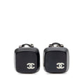 Chanel CC Logo Keycap Motif Earrings 00 Black Plastic Metal
