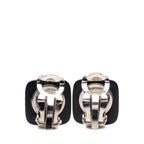 Chanel CC Logo Keycap Motif Earrings 00 Black Plastic Metal — view 2