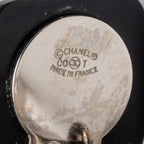Chanel CC Logo Keycap Motif Earrings 00 Black Plastic Metal — view 3