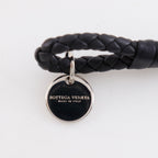 Bottega Veneta Intrecciato Leather Black Bracelet — view 6