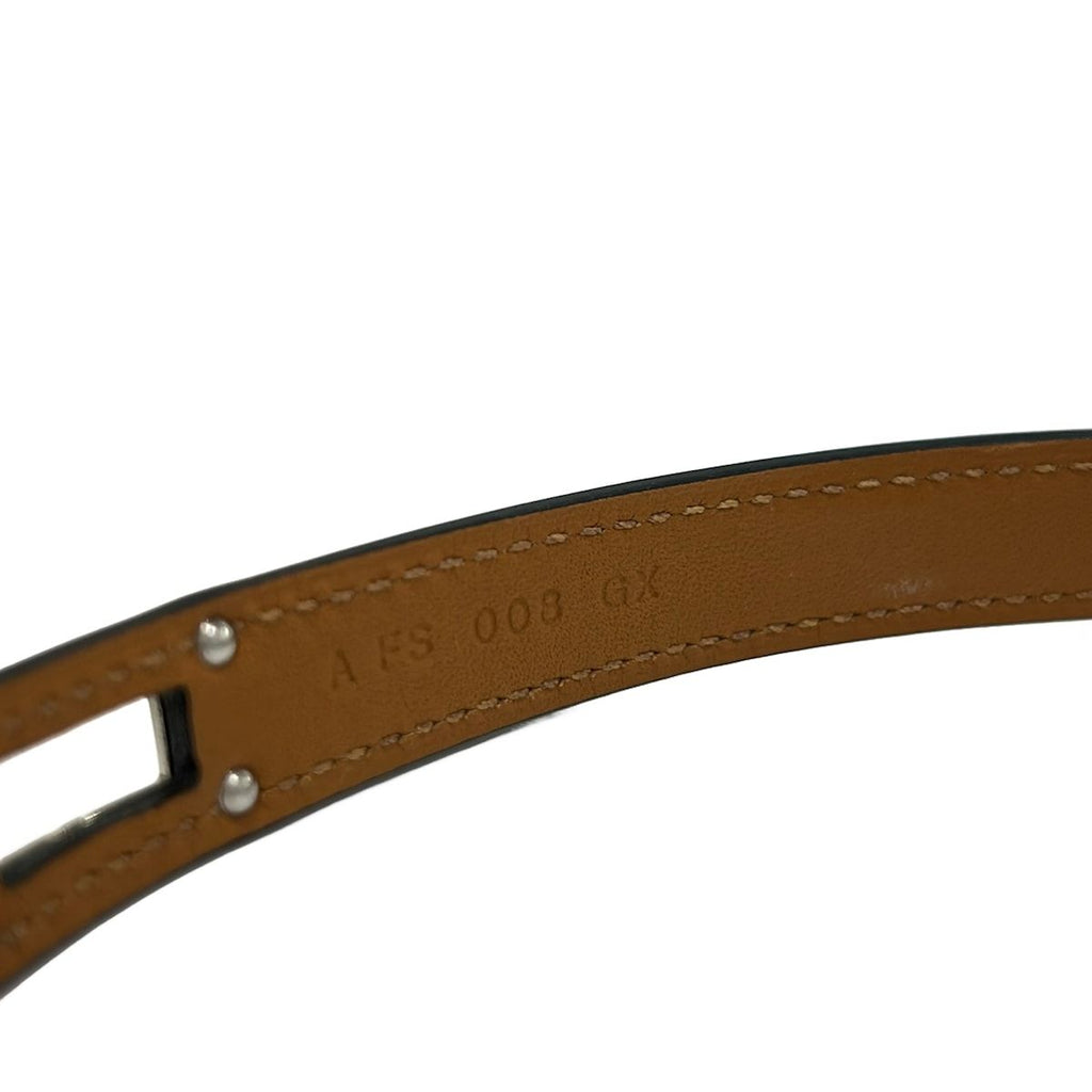 Hermes Bracelet Tall Leather Black Silver — view 7