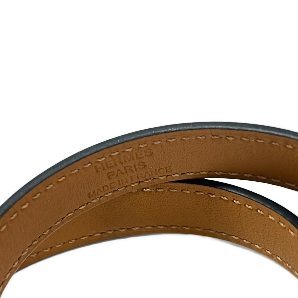 Hermes Bracelet Tall Leather Black Silver — view 3