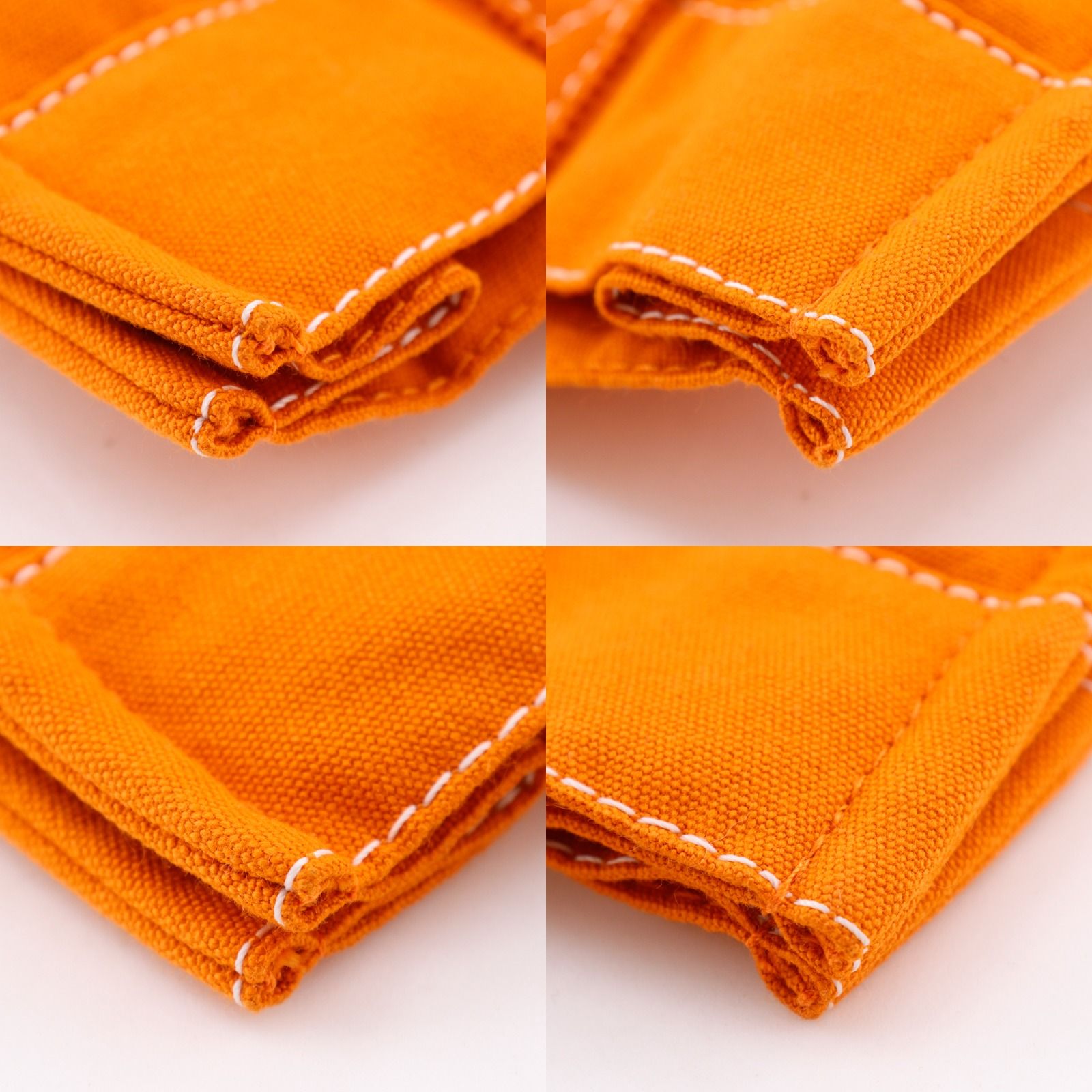 Hermes Deauville PM French Festival of Hawaii Exclusive Cotton Canvas Orange — view 8