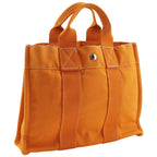 Hermes Deauville PM French Festival of Hawaii Exclusive Cotton Canvas Orange — view 3