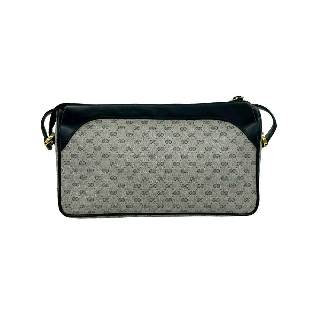 Gucci Vintage Micro GG Logo Leather Mini Shoulder Bag Pochette Navy — view 3