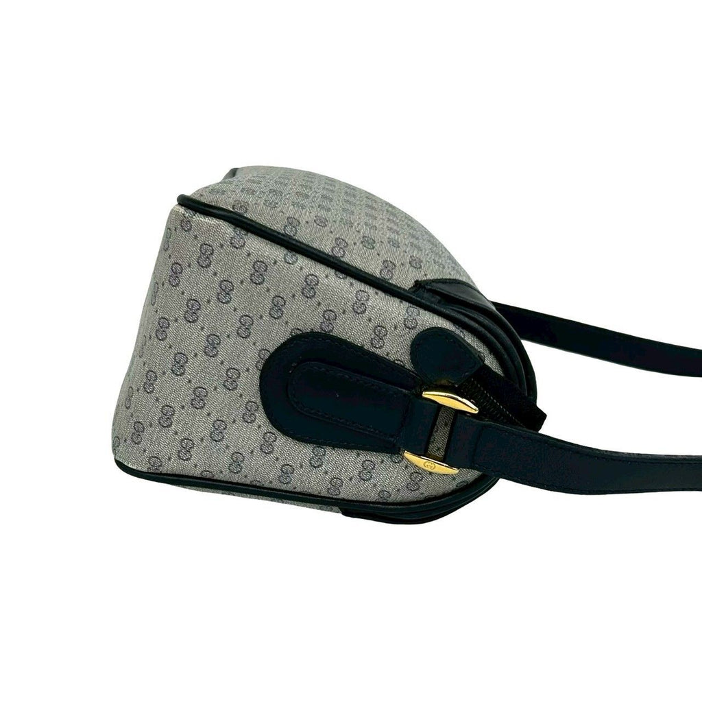 Gucci Vintage Micro GG Logo Leather Mini Shoulder Bag Pochette Navy — view 6