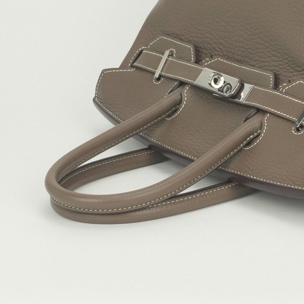 Hermes Birkin 30 Tote Taurillon Clemence Etoupe Gray Silver — view 4
