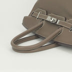 Hermes Birkin 30 Tote Taurillon Clemence Etoupe Gray Silver — view 4
