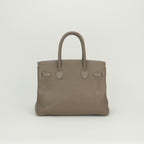 Hermes Birkin 30 Tote Taurillon Clemence Etoupe Gray Silver — view 3