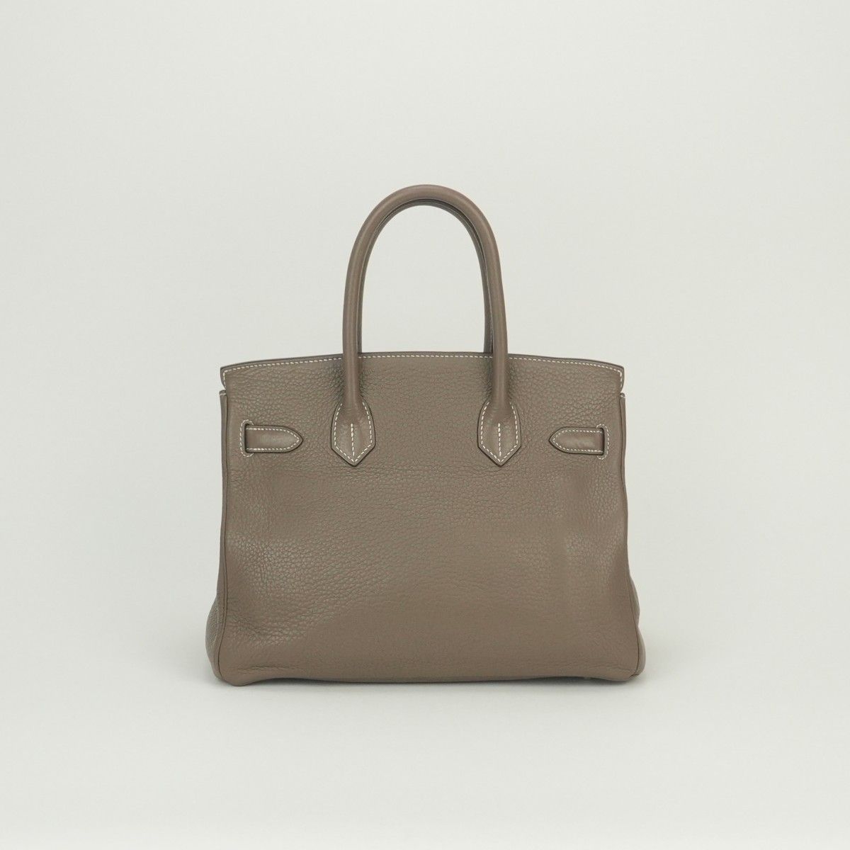 Hermes Birkin 30 Tote Taurillon Clemence Etoupe Gray Silver — view 3
