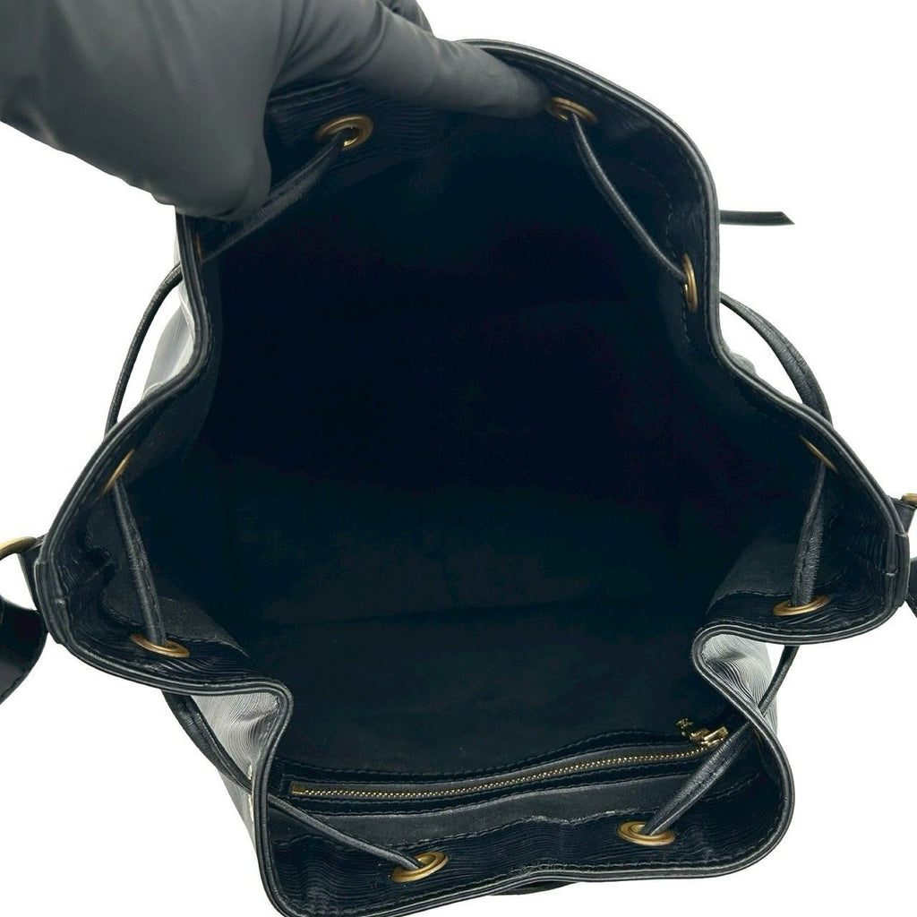 Louis Vuitton Vintage Petit Noe Epi Leather Shoulder Bag Tote Noir — view 9