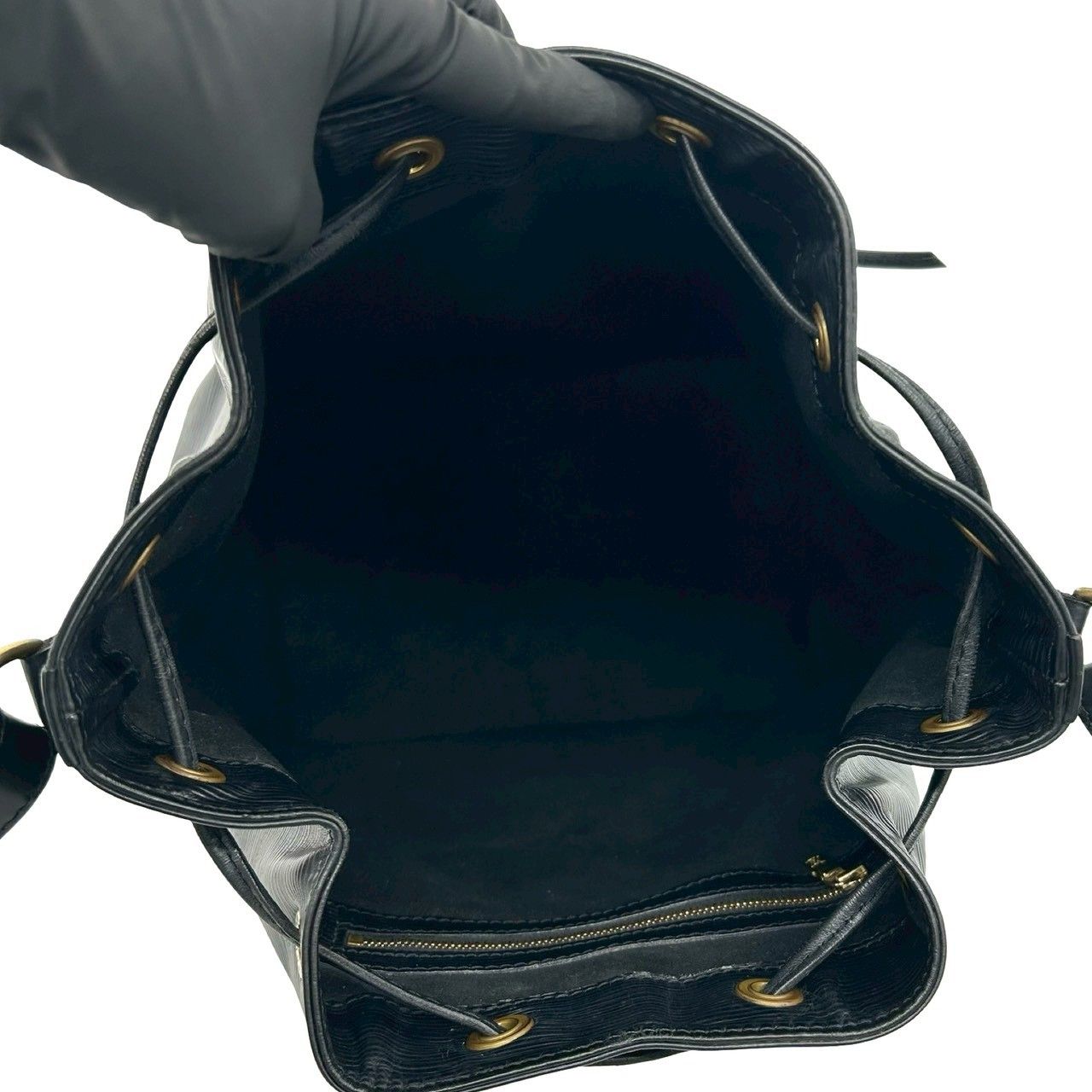 Louis Vuitton Vintage Petit Noe Epi Leather Shoulder Bag Tote Noir — view 9