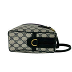 Gucci Vintage Sherry Line GG Logo Pattern Leather 2-Way Shoulder Bag Navy — view 6