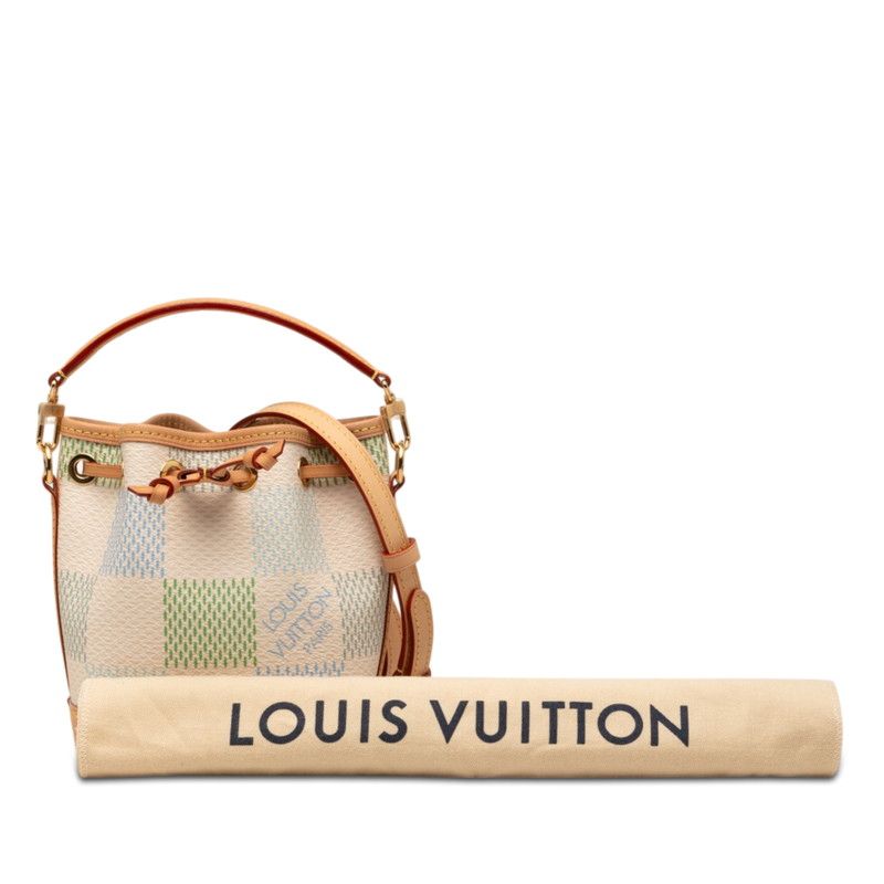 Louis Vuitton Damier Richesse Nano Noe Shoulder Bag / 2-Way Pistachio Green — view 6