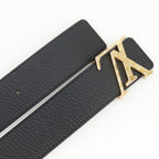 Louis Vuitton Belt LV Damier 40 Reversible Leather Gold Plated Black Gray — view 4