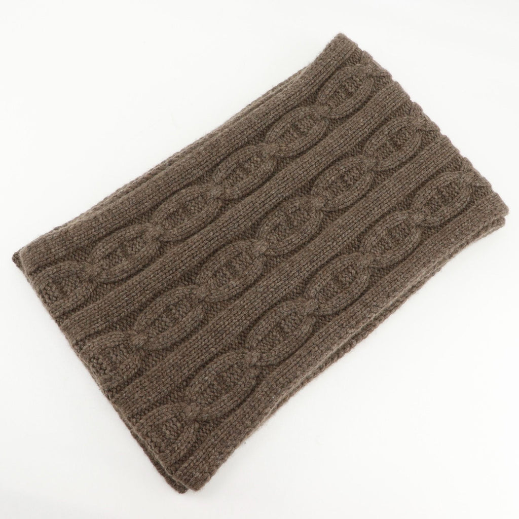 Hermes Chaine D'ancre Cashmere Gray Scarf — view 3