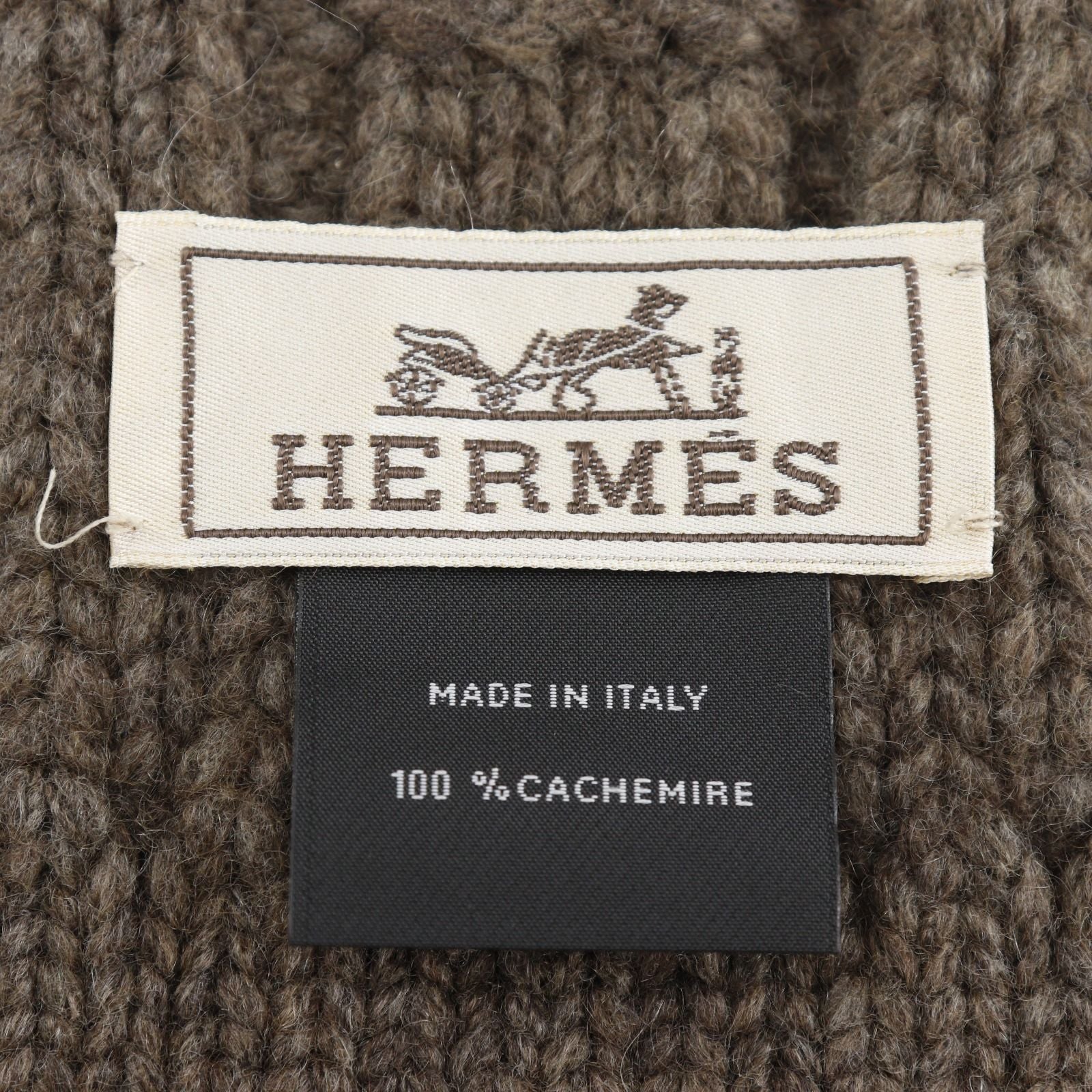 Hermes Chaine D'ancre Cashmere Gray Scarf — view 7