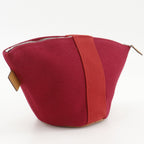 Hermes Palmier Canvas Red Pouch — view 3