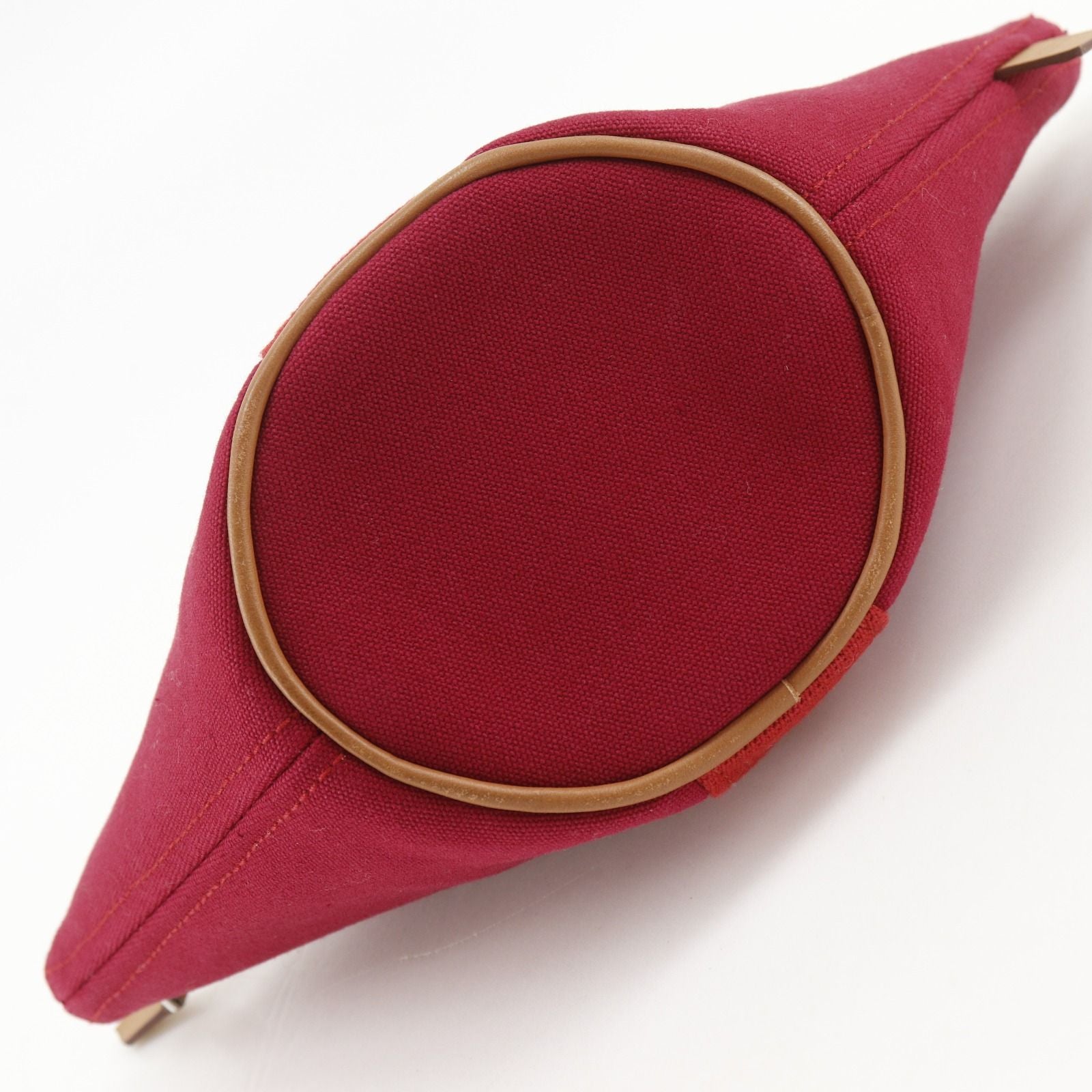 Hermes Palmier Canvas Red Pouch — view 5