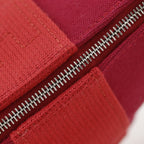 Hermes Palmier Canvas Red Pouch — view 9
