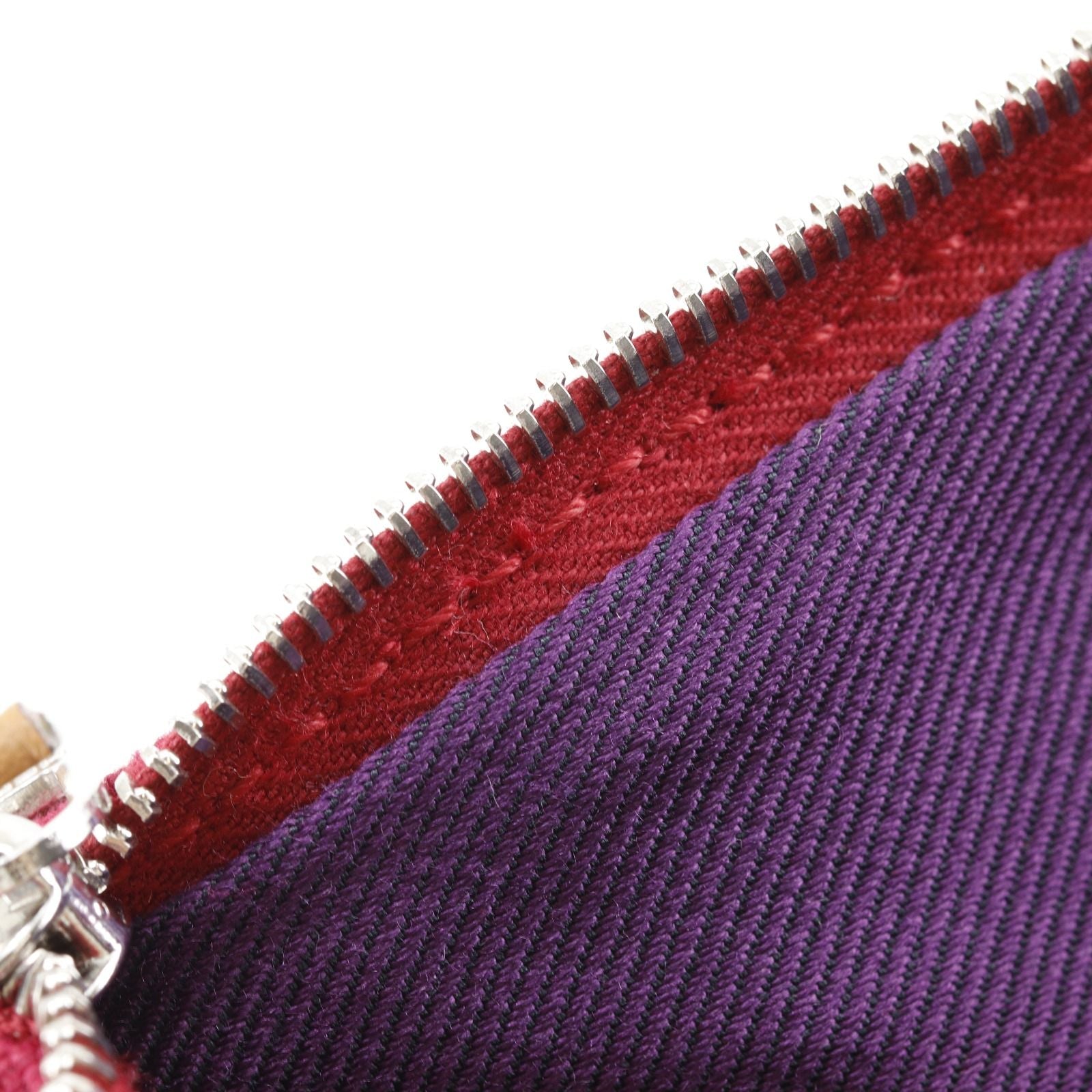 Hermes Palmier Canvas Red Pouch — view 7