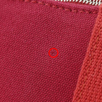 Hermes Palmier Canvas Red Pouch — view 8
