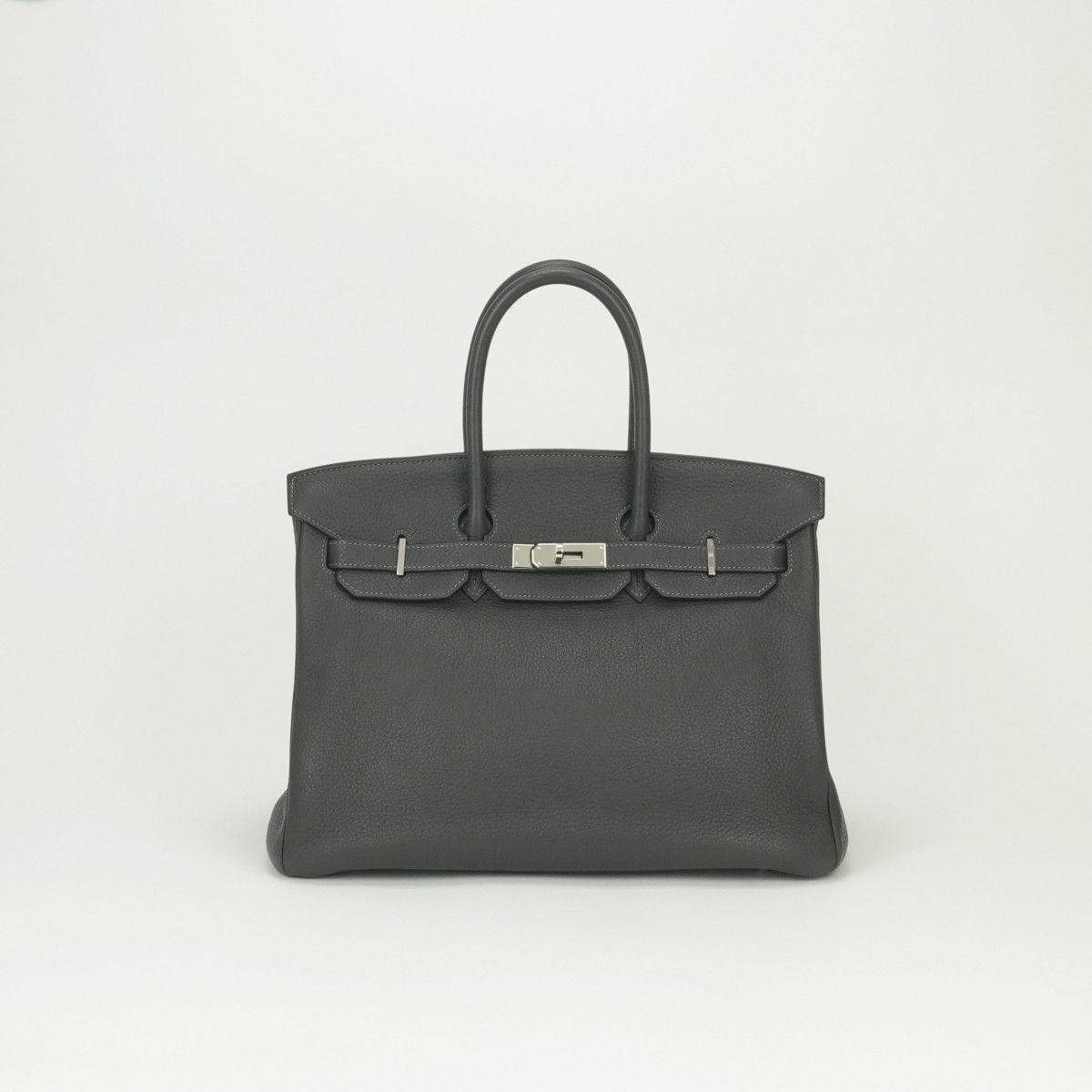 Hermes Birkin 35 Tote Togo Graphite Gray Silver