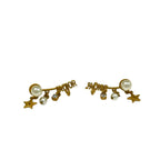 Dior Earrings J'adior Gold Pearl White Star