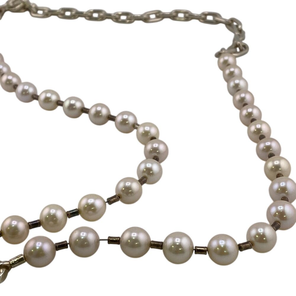 Tiffany & Co Pearl Lock 925 Sterling Silver Necklace White Padlock Choker — view 5