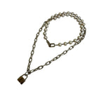 Tiffany & Co Pearl Lock 925 Sterling Silver Necklace White Padlock Choker — view 3