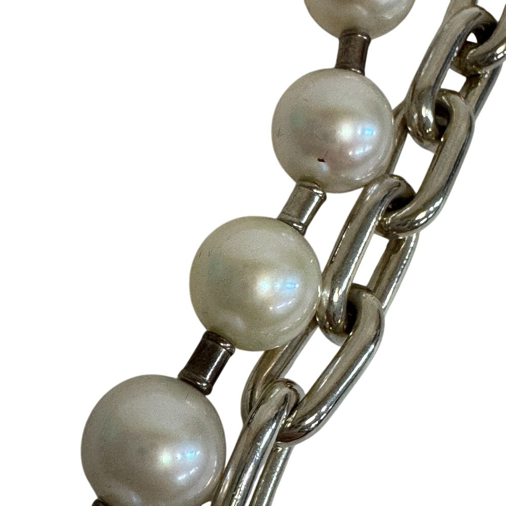 Tiffany & Co Pearl Lock 925 Sterling Silver Necklace White Padlock Choker — view 7