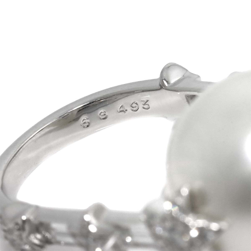 Chanel Comet Ring White Butterfly Pearl Diamond 18k WG White Gold 750 — view 4